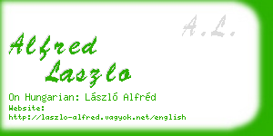 alfred laszlo business card
